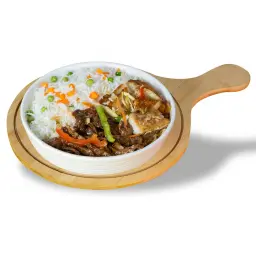 لجم وسمك مكس	مع ارز